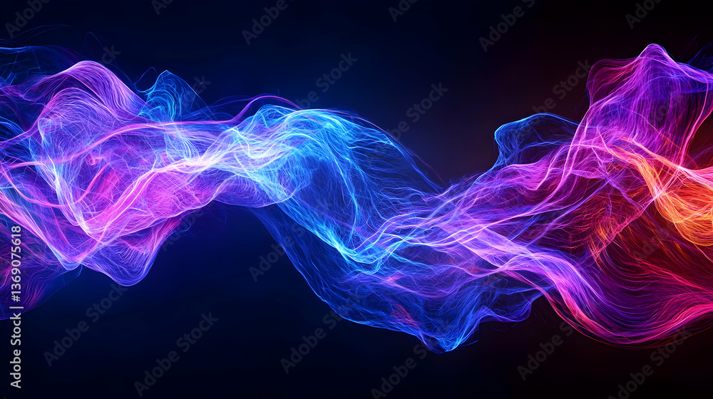 Aufkleber abstract colorful flowing particle design