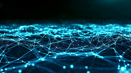 Abstract Blue Digital Network Background