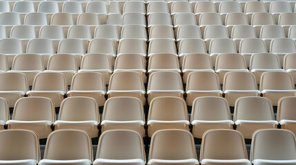 Fototapeta premium Empty Stadium Seats In Rows