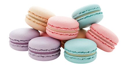 Obraz premium colorful cookies macaroons isolated on white background