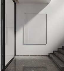 Frame mockup modern elegant white luxury for wallpaper and artwork