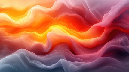 Obraz premium Abstract Colorful Waves Pattern with Warm Orange and Soft Purple Tones