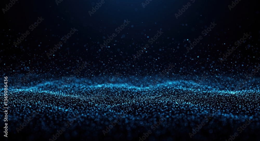 Poster a dark blue abstract background with a textured pattern resembling water or smoke and subtle light e