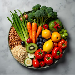 vegetables on a white background