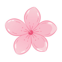 Fototapeta premium Whimsical Blossoms: A Playful Tree and Petal Collection