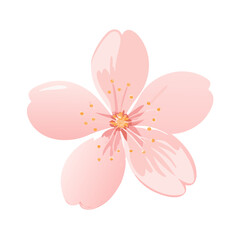 Fototapeta premium Whimsical Blossoms: A Playful Tree and Petal Collection