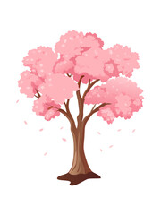 Obraz premium Whimsical Blossoms: A Playful Tree and Petal Collection