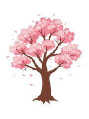 Whimsical Blossoms: A Playful Tree and Petal Collection