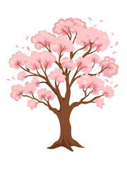 Obraz premium Whimsical Blossoms: A Playful Tree and Petal Collection