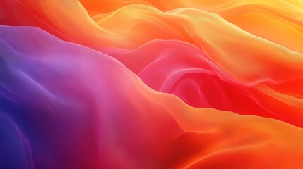 Fototapeta premium Colorful Flowing Fabric Texture in Vibrant Shades of Orange and Purple