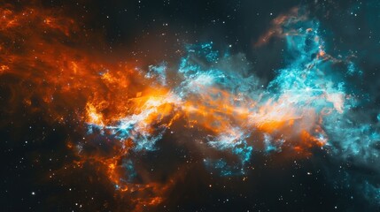 Fototapeta premium Cosmic Nebula with Vivid Colors