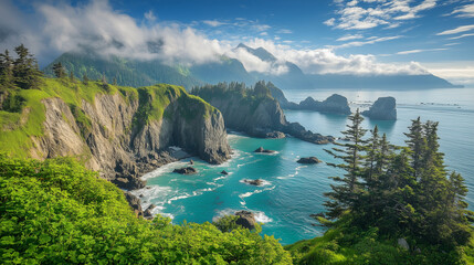 Mountain with beautiful natural background and national park 