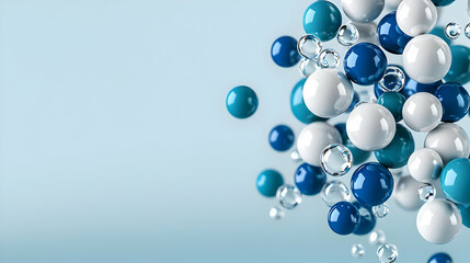 Abstract 3D Floating Spheres Design