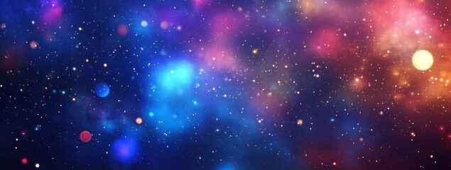 abstract glitter silver, purple, blue lights background. de-focused. banner 
