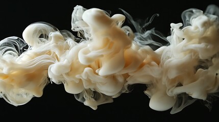 Fluid White Smoke Plumes and Wisps Isolated on Transparent Background, Dynamic Design