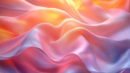 Obraz premium Soft Flowing Fabric in Elegant Shades of Pink and Orange Texture