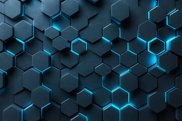 Digital hexagon abstract background 
