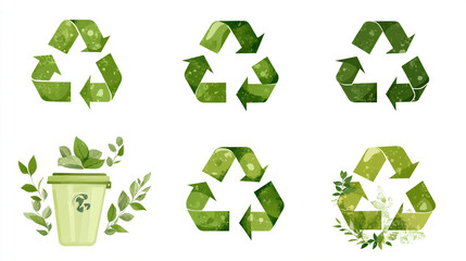 Obraz premium recycling symbol set **