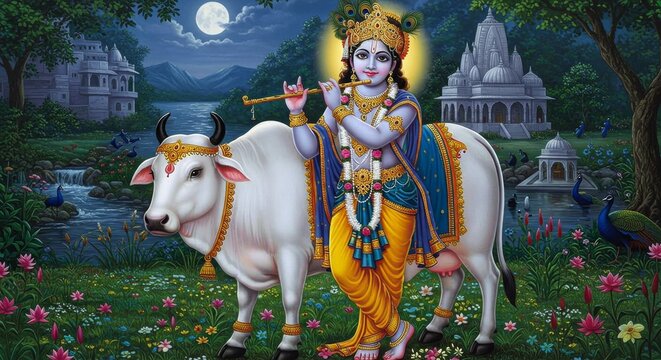 Lord Krishna &ndash; The Divine Flute Player of Vrindavan