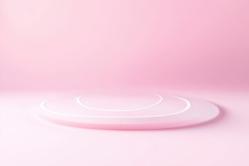 Obraz premium Pink product display podium