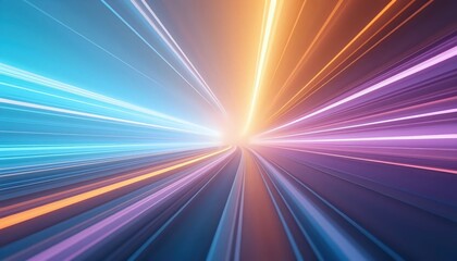 Obraz premium A blurry image of a bright light shining through a tunnel