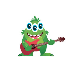 Cute Monster Character Vector Illustration as Toothy and Furry Mutant with Friendly Face Vector