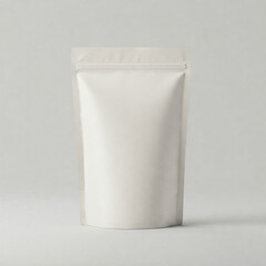 mock-up of a plain, minimalist pouch packaging design