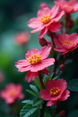 Obraz premium Close-up of vibrant japanese flowering fern rhizome cells under microscope, Science, Nature, Close-up