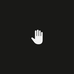 Hand palm icon logo flat vector design
