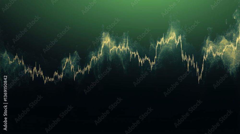 Aufkleber abstract stock market chart background with clean lines for text space
