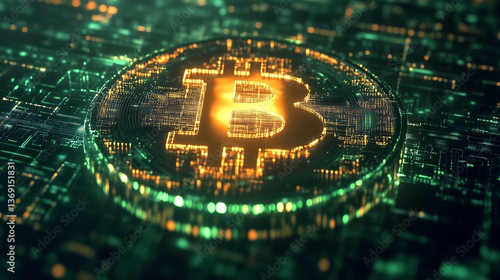 Poster data technology computer generated digital currency and exchange stock chart for finance and economy