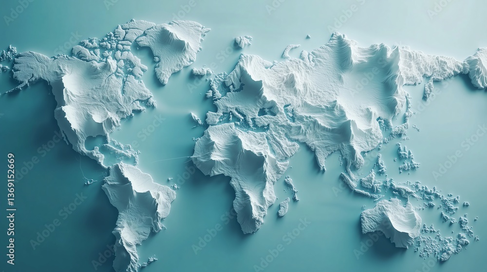 Poster global communication in east asia - data flow on world map with copy space