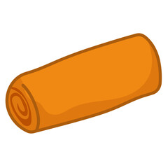 Lumpia vector icon, risol illustration, kue risoles clip art, sosis solo clipart image, traditional snack from indonesia, indonesian traditional food