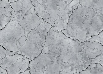 Cracked Grey Concrete Texture Seamless Pattern Background Design