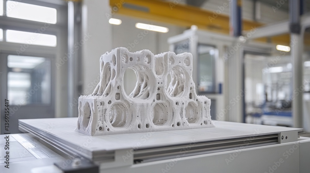 Aufkleber a d printing production line creating precision-engineered industrial components.