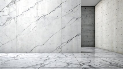 Obraz premium Luxury Marble Texture with Modern Concrete Accents – Elegant Interior Design Background