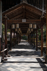 日本、京都、燈籠、萬福寺、春、歴史的建造物、木造階建、寺院