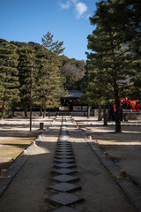 日本、京都、燈籠、萬福寺、春、歴史的建造物、木造階建、寺院