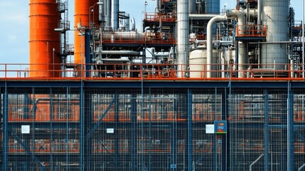 A detailed safety instruction board posted near an active manufacturing unit.