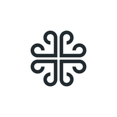 Elegant Symmetrical Curved Logo Design