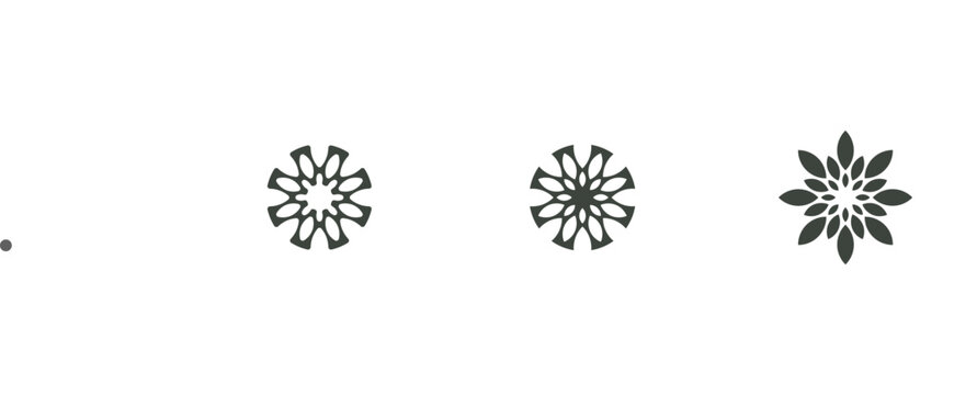 Floral Geometric Pattern Logo Design