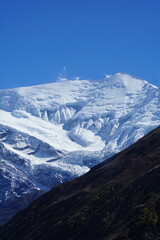 snow covered mountains