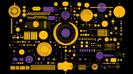Obraz premium Digital audio vector illustration shows an abstract technology interface design