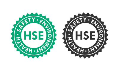 HSE-Health Safety Environmental design logo template illustration