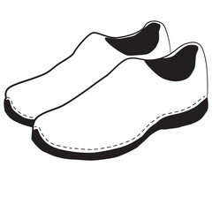 Pair of shoes silhouette