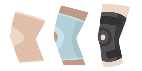 Set of Knee Braces and Compression Sleeves for Joint Support and Injury Recovery