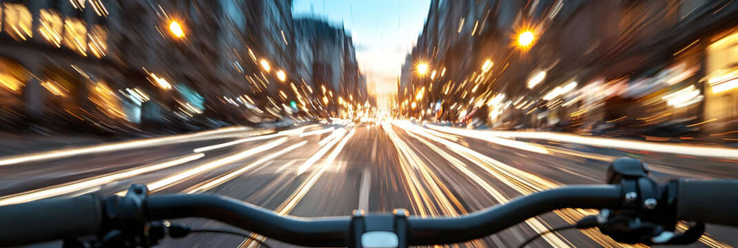 Dynamic City Cycling at Dusk: A First Person Perspective
