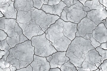 Grey Cracked Earth Texture Background Seamless Pattern Dry Land Surface