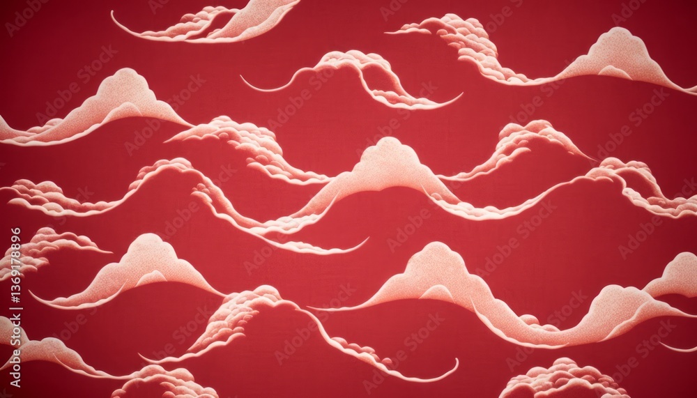 Poster abstract red background with lines