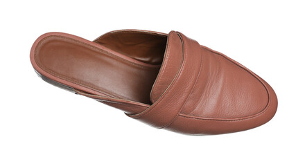 One stylish shoe in air isolated on white